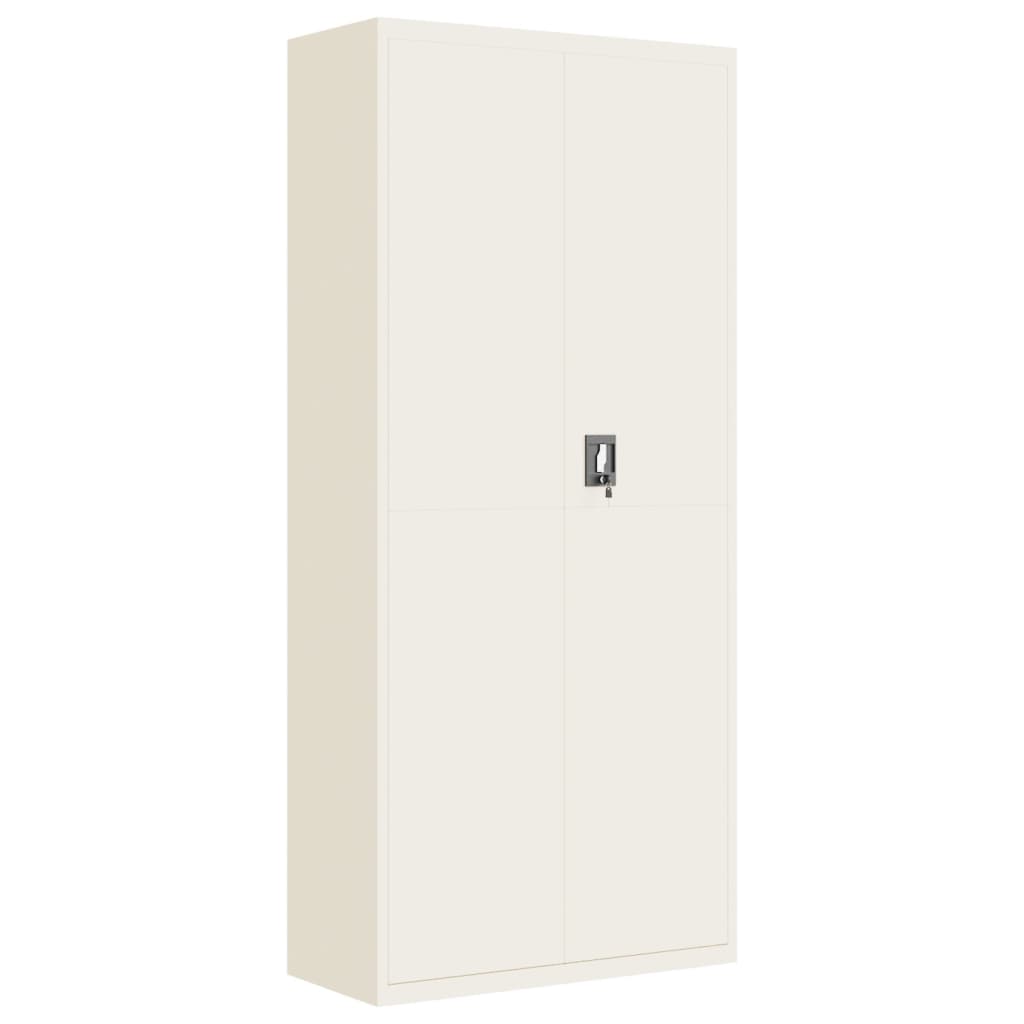 File Cabinet White 90x40x240 cm Steel